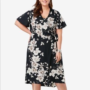 JESSICA LONDON 2 PC WRAP TIE FRONT DRESS NWT 16W